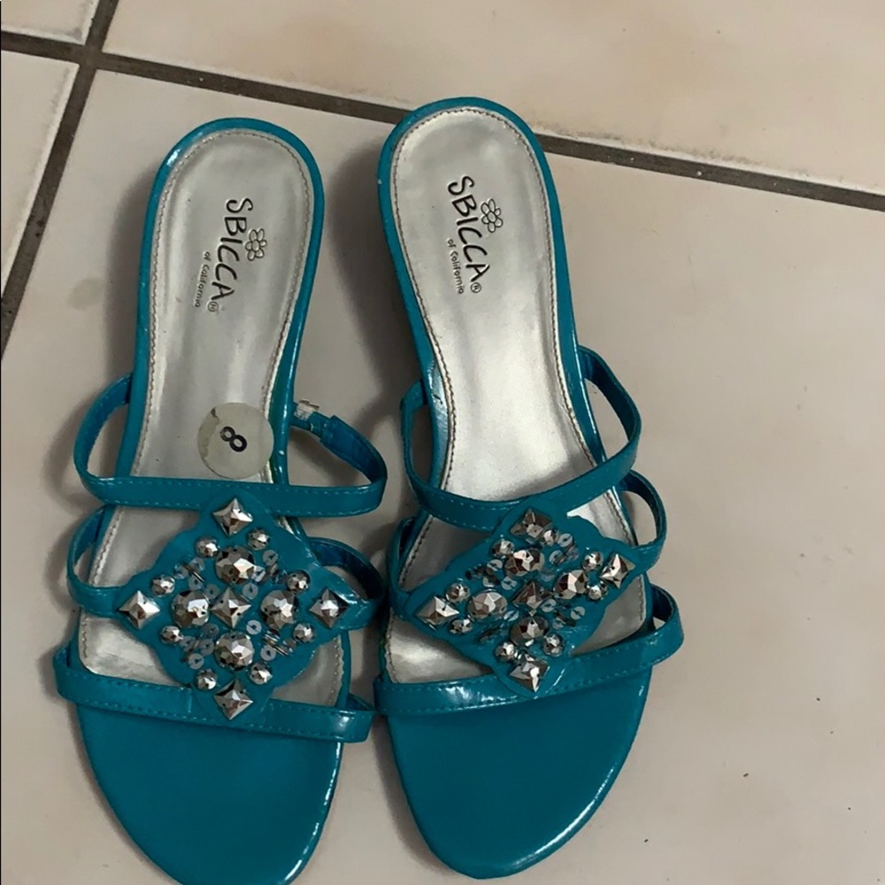 Turquoise sandals